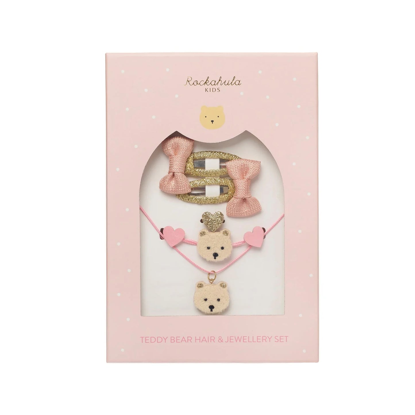 Teddy Bear Hair & Jewelry Set