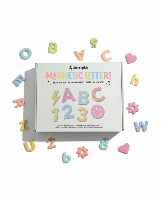 Soft Foam Magnetic Letters & Symbols 150pc Set | Pastel Rainbow