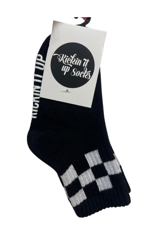 Black Checkered Socks