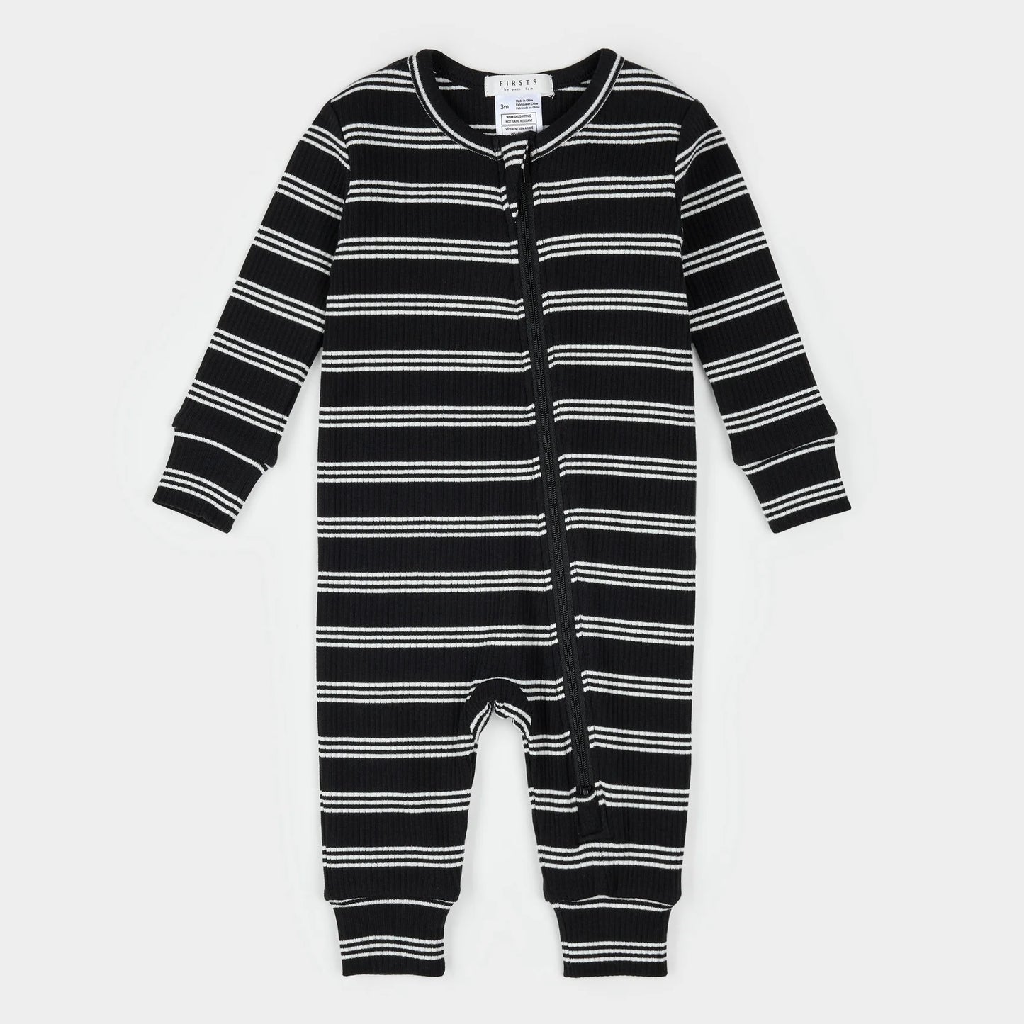 Black Striped Modal Rib Sleeper