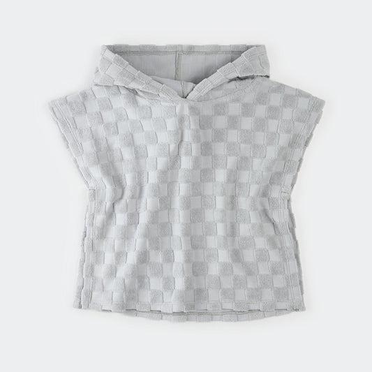 Blue Checkered Beach Poncho