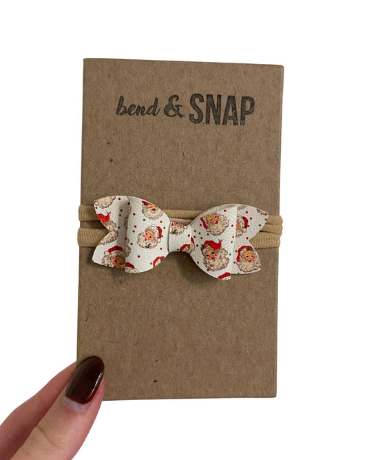 Vintage Santa | Small Bow