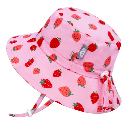 Water Repellent Bucket Hats | Pink Strawberry