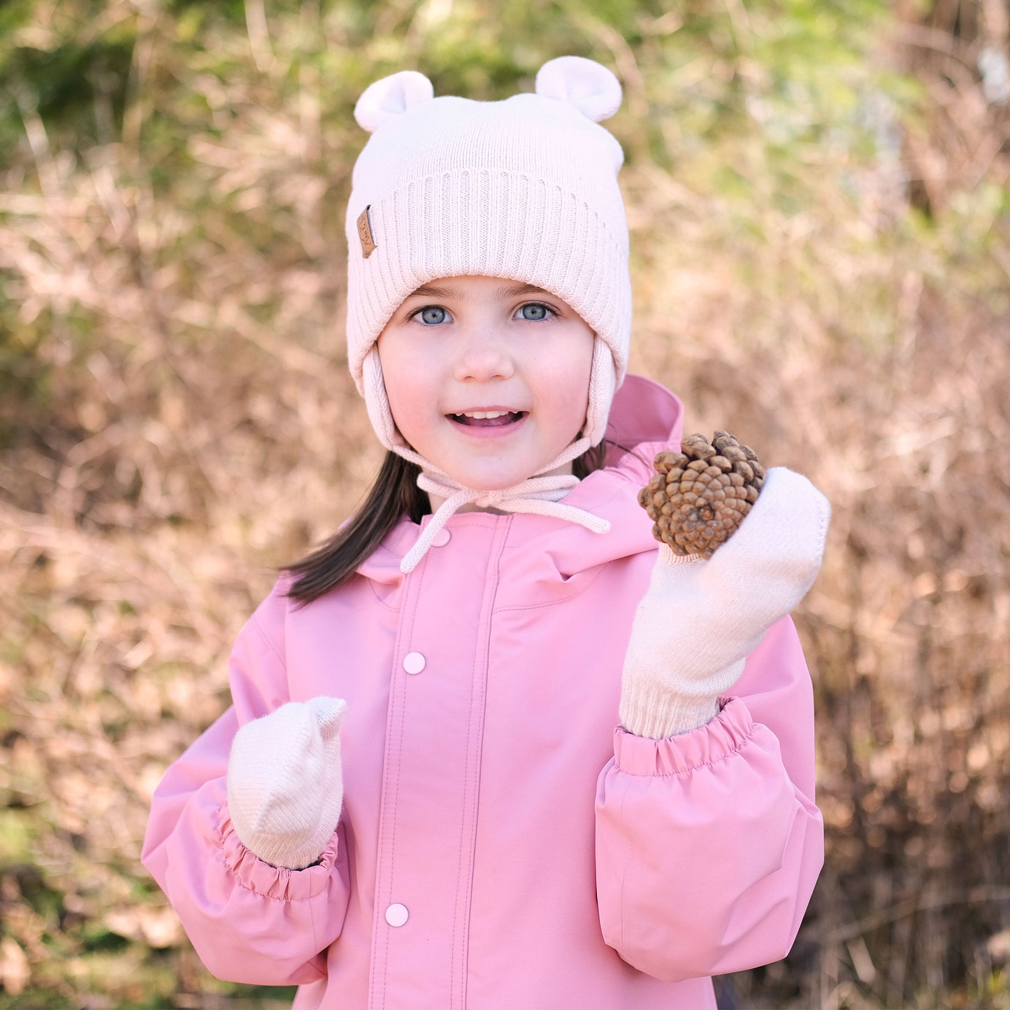 Cozy Knit Mittens | Light Pink