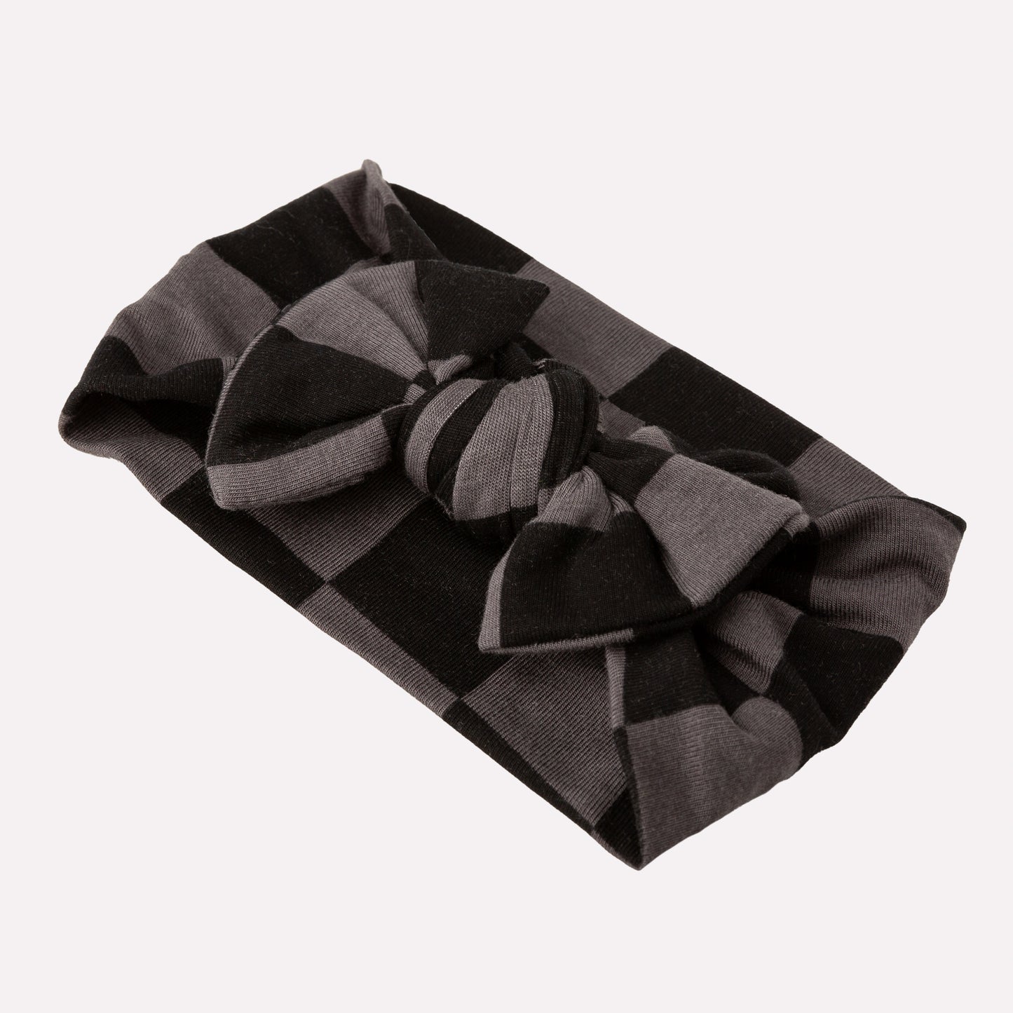 Bamboo Bow | Charcoal Checks