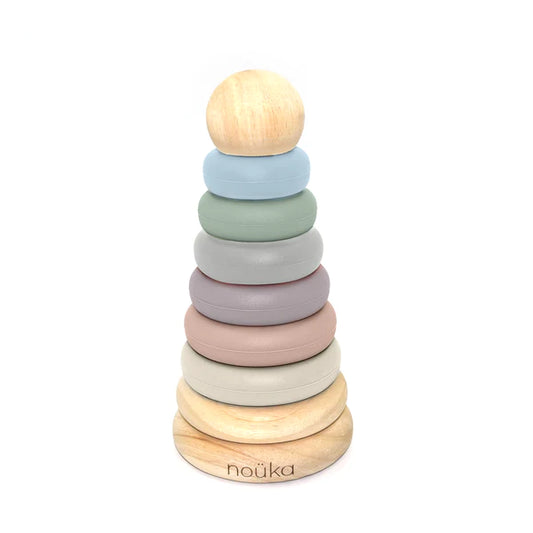 Wood and Silicone Stacker | Sand