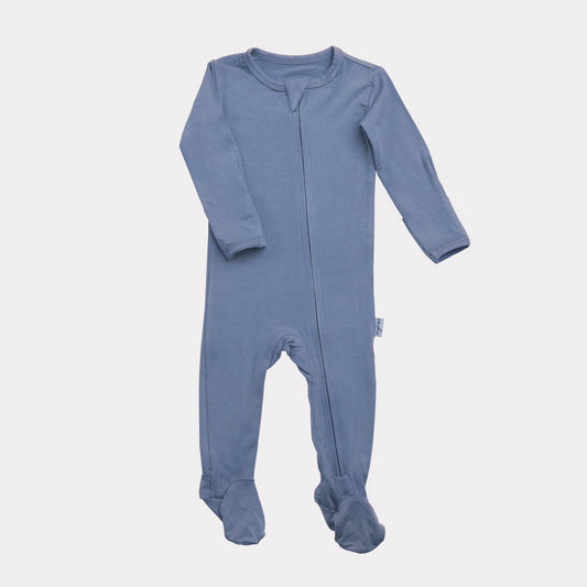 Bamboo Footed Sleeper | Arctic Blue
