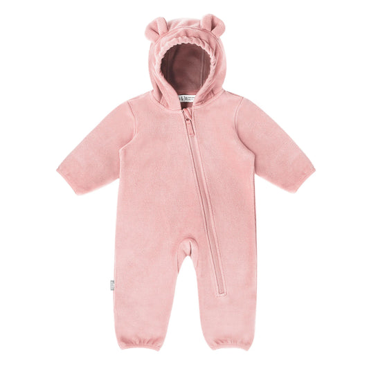 Baby Fleece Bunting Suit | Dusty Pink