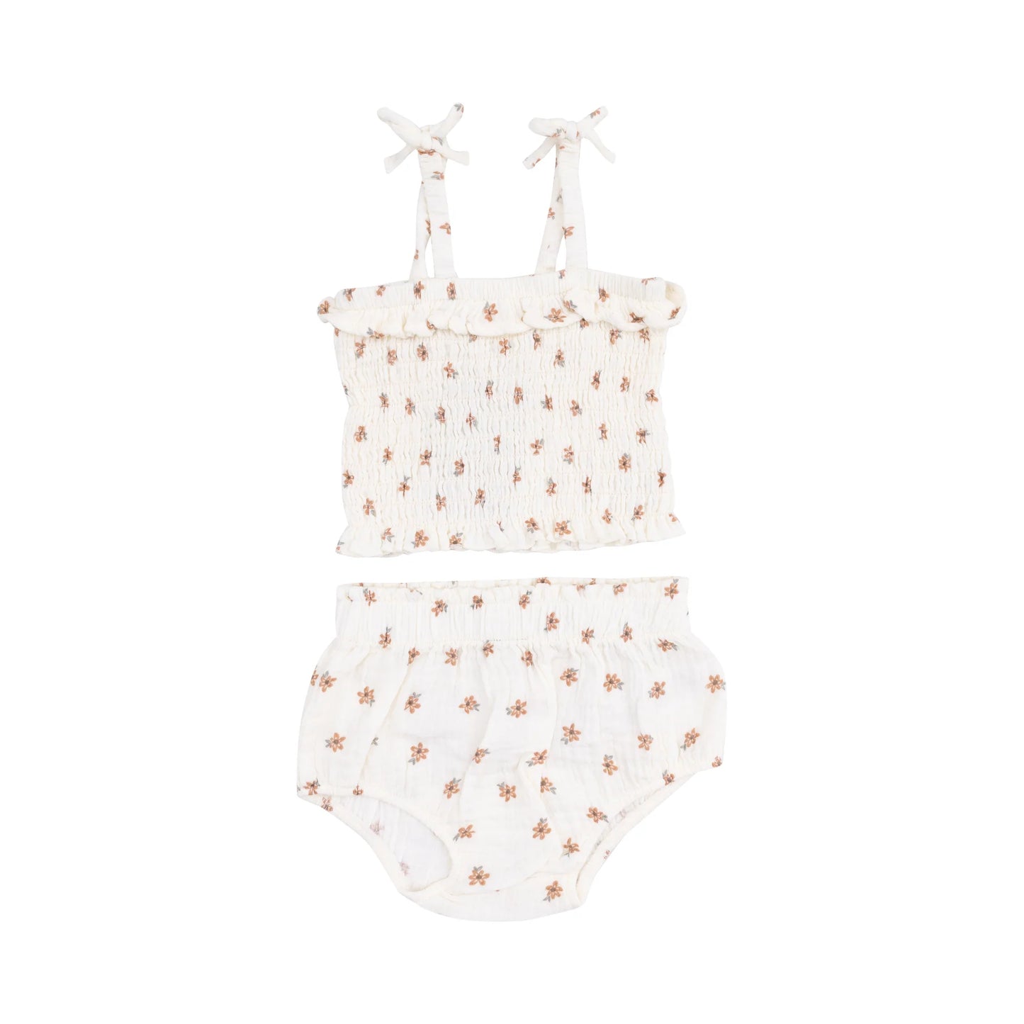 Bitty Blooms | Smocked Ruffle Top and Bloomer