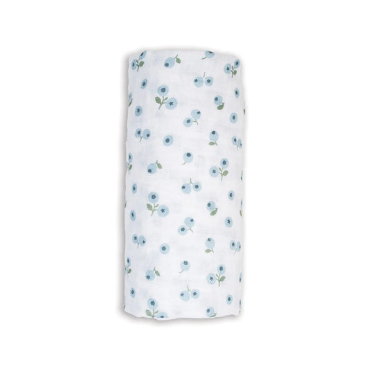 Swaddle Blanket Muslin Cotton | Blueberries