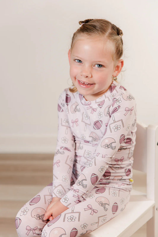 Two Piece - Touchdown in Blush Blitz