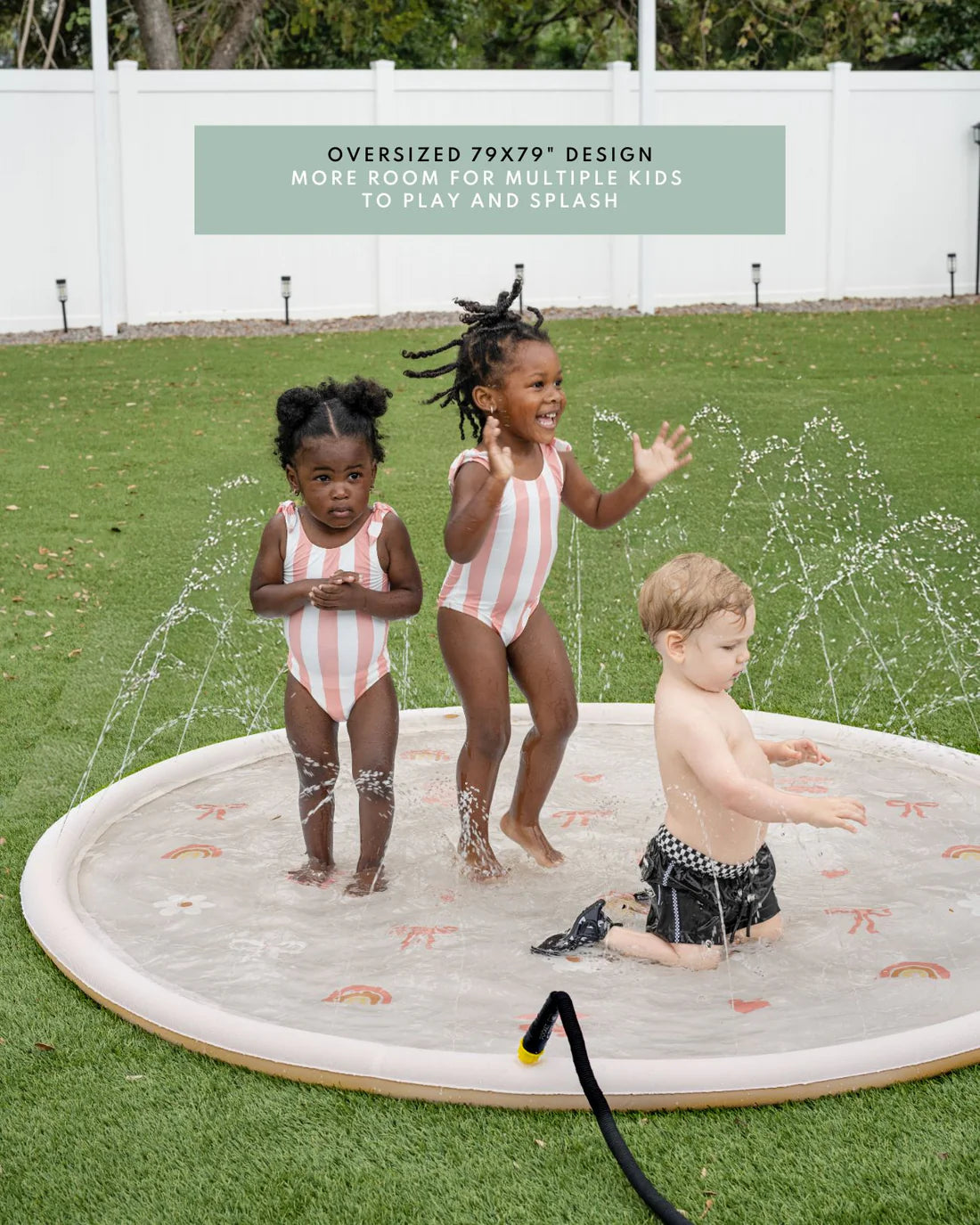Sprinkler Splash Pad for Kids | Bows & Bloom