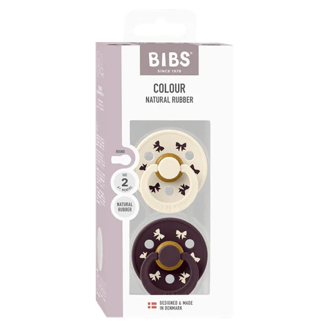 BIBS Pacifier Original | Bows Ivory/Plum