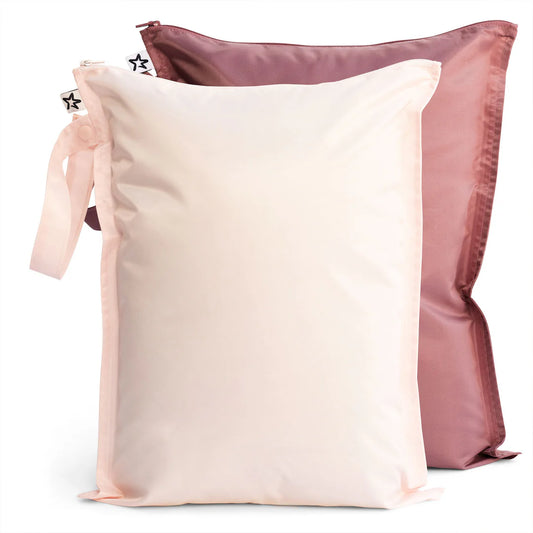 Mess-proof Wet Bags - 2pk | Burgundy + Rose