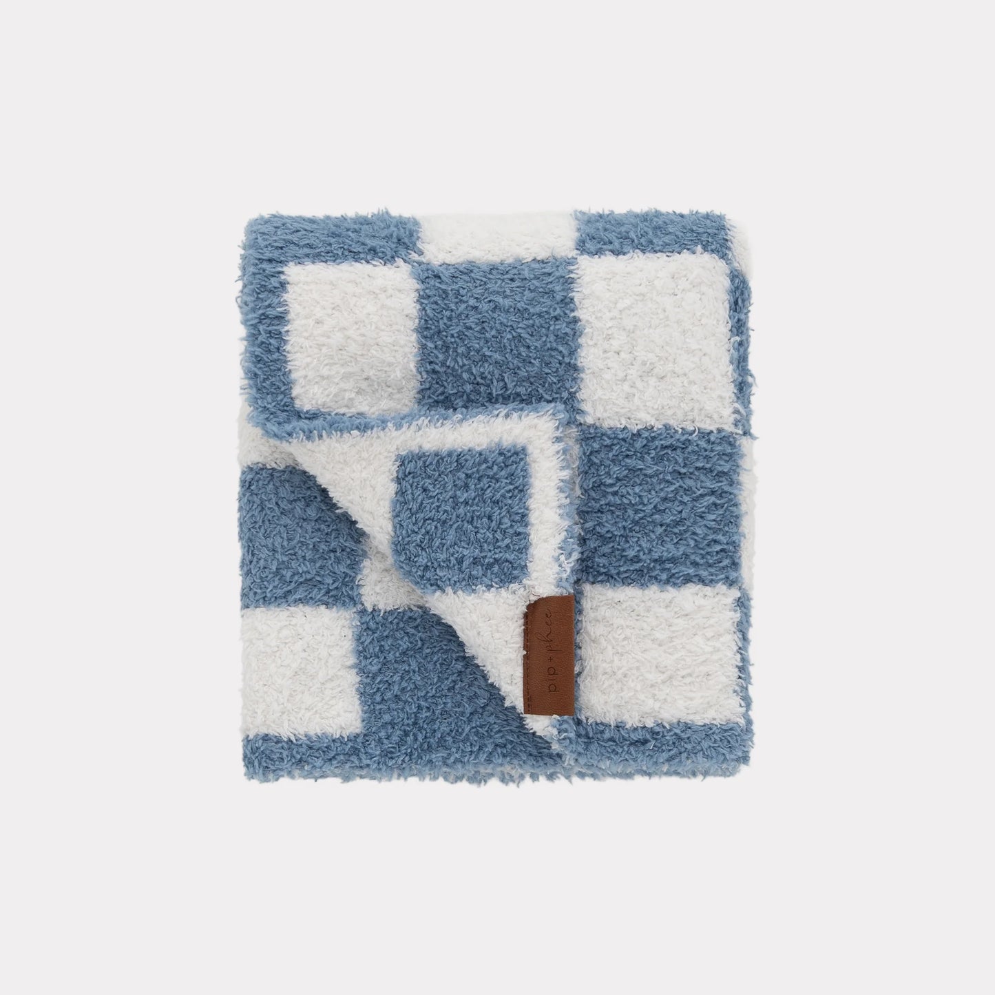Plush Blanket 30" x 40" | Denim Check