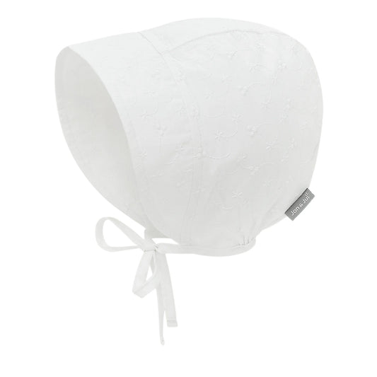 Cotton Baby Bonnet | White Eyelet