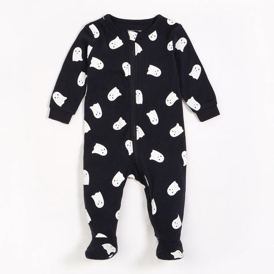 Ghosts Glow in the Dark Print on Black Sleeper