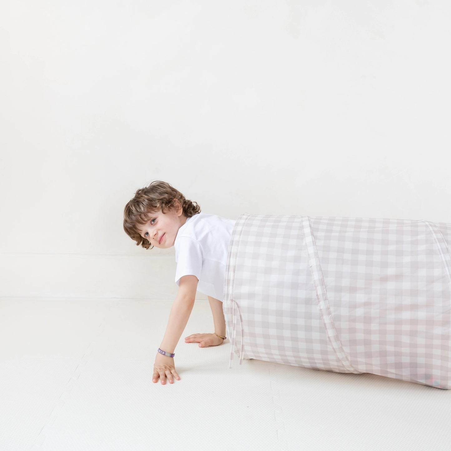 Play Tunnel | Gingham Beige