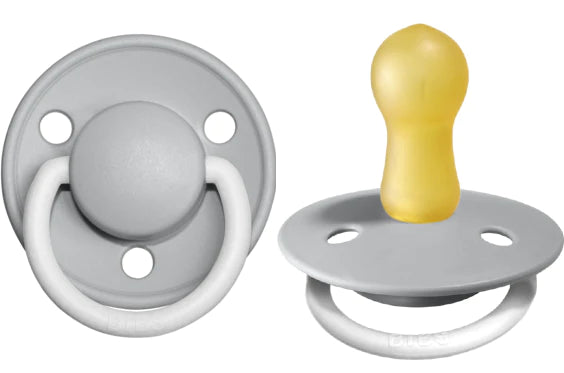 BIBS Pacifier De Lux Latex 2 PK Cloud GLOW
