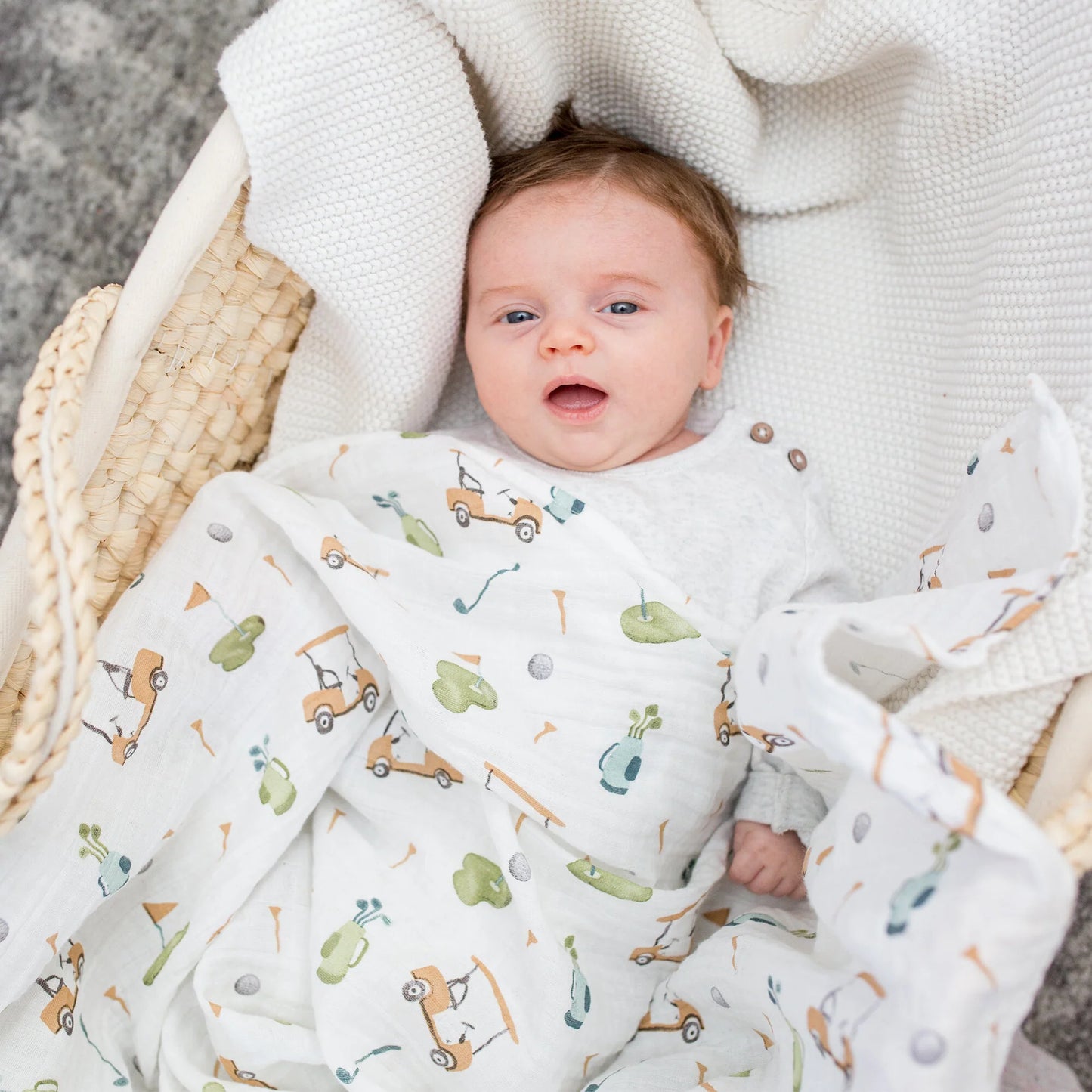 Cotton Muslin Swaddle | Golf