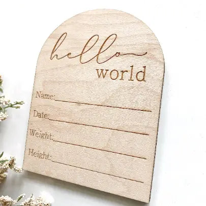 Hello World Baby Info Arch
