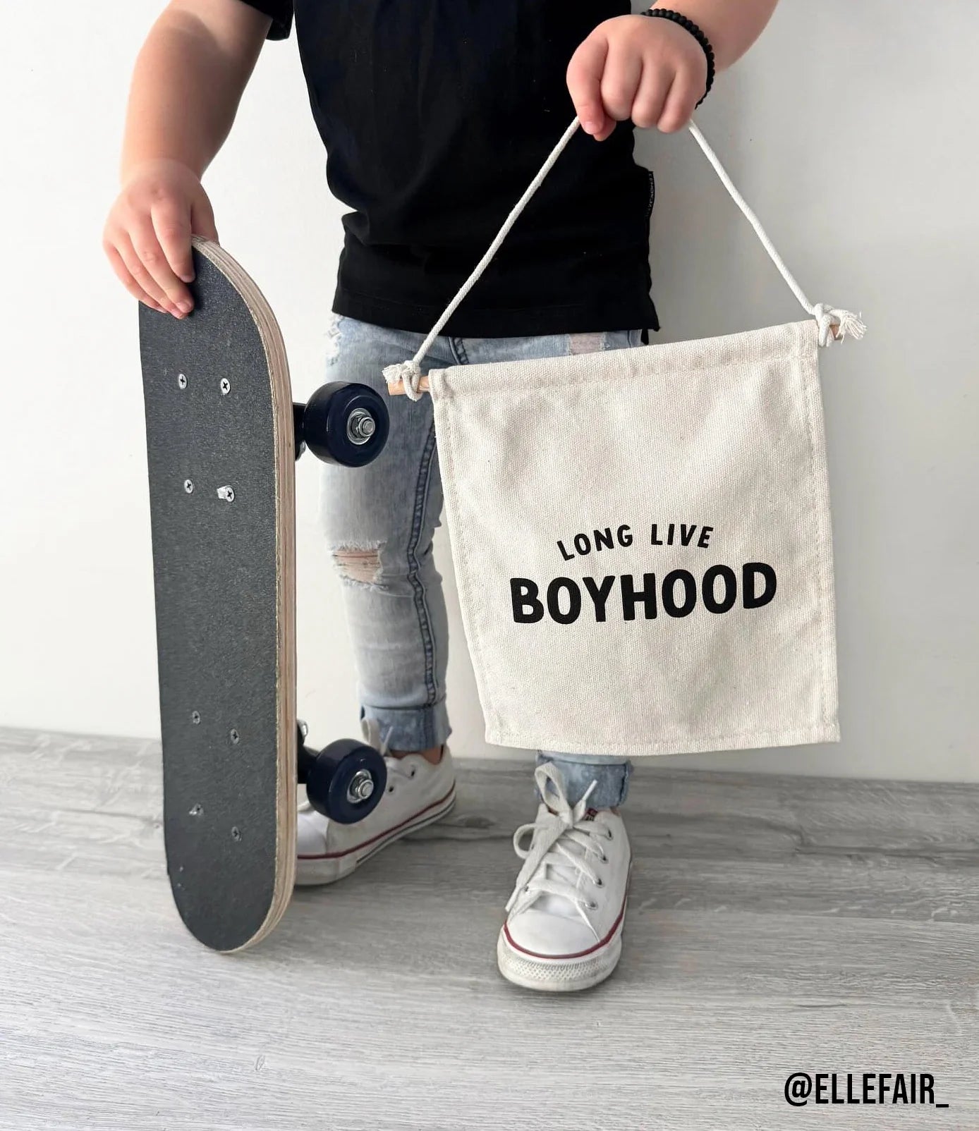 Long Live Boyhood (Natural) Canvas Hang Sign