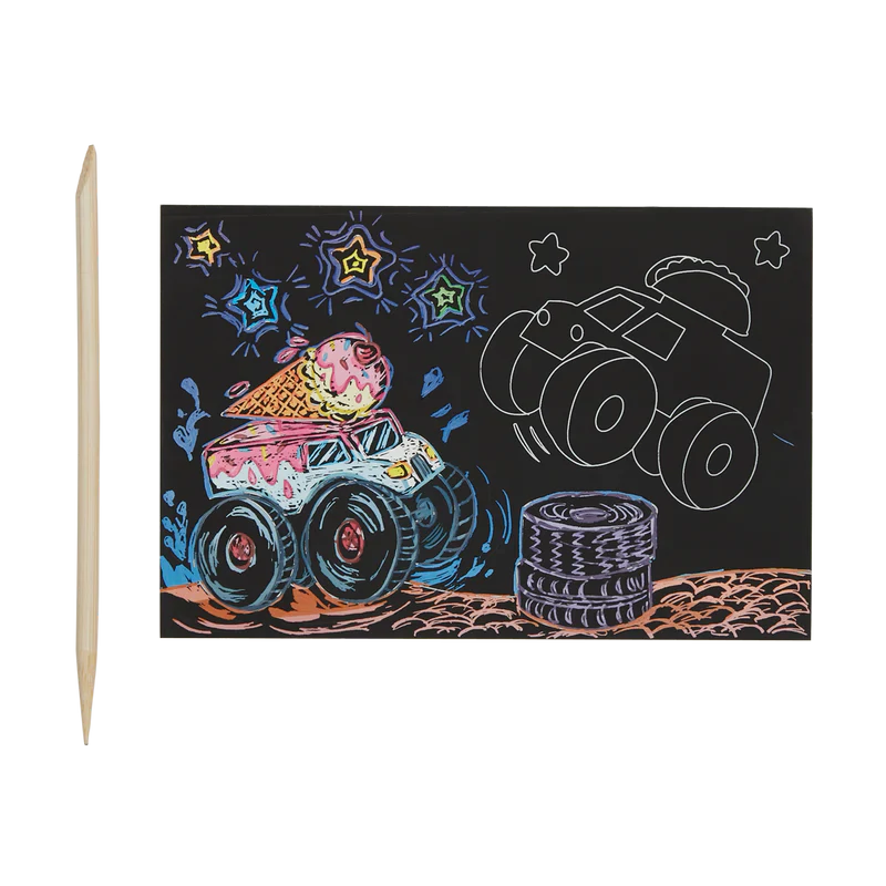Scratch & Scribble Mini Kit - Monster Trucks