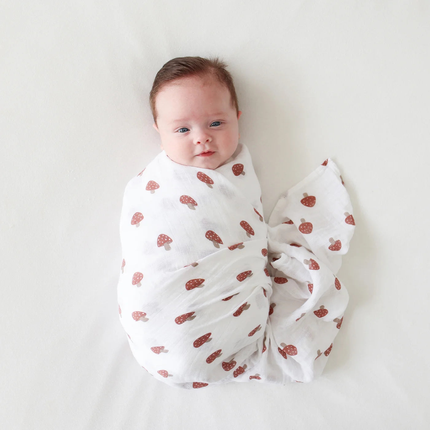 Swaddle Blanket Muslin Cotton | Mushroom