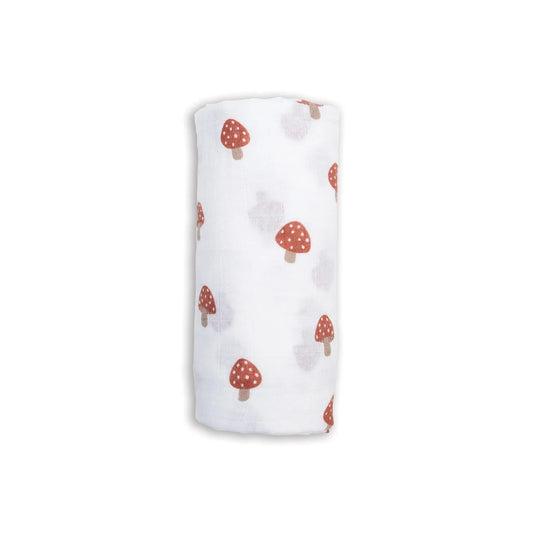 Swaddle Blanket Muslin Cotton | Mushroom