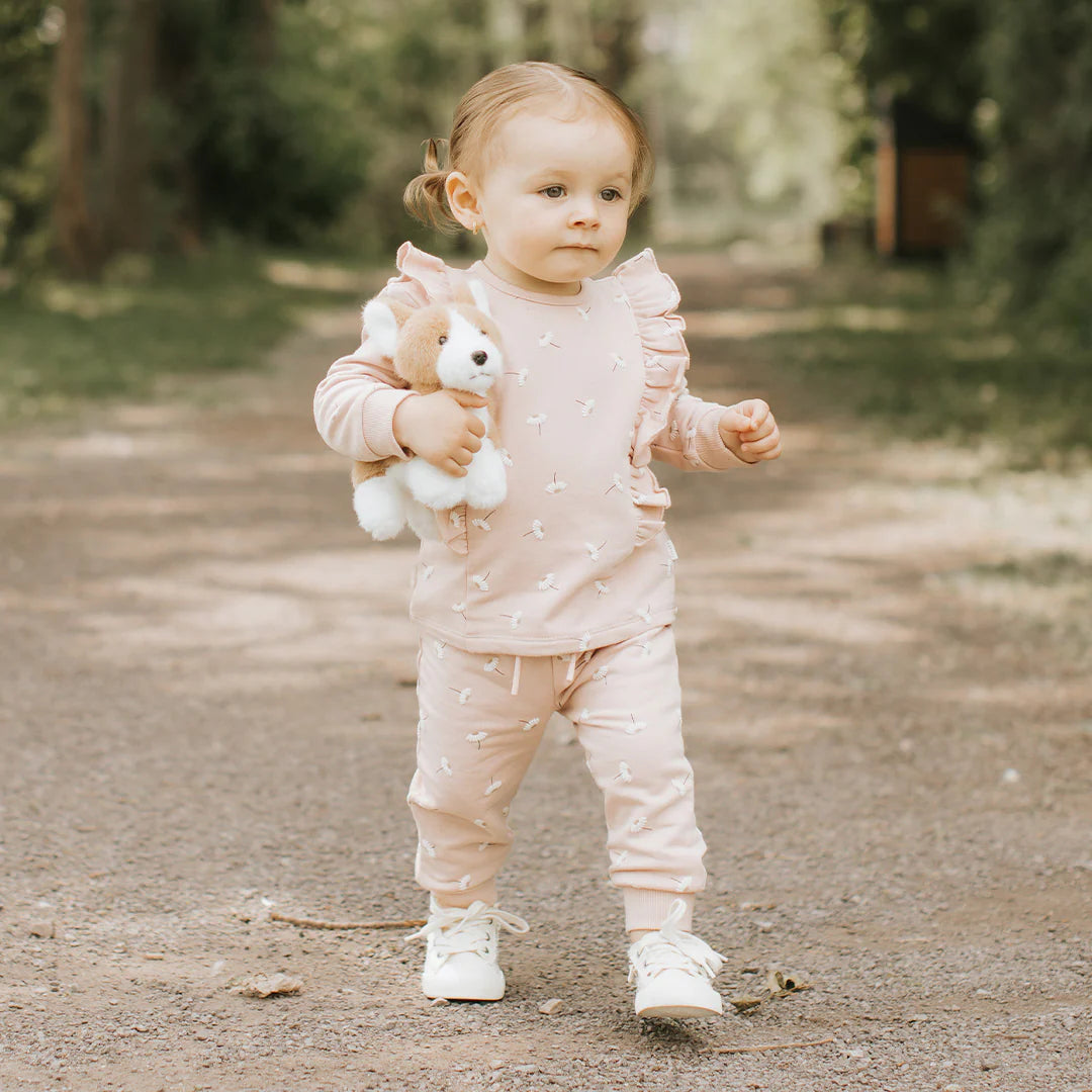 Daisy Print on Rose Outfit Set