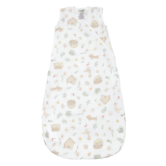 Cotton muslin sleep sack - Picnic (0.7 tog)