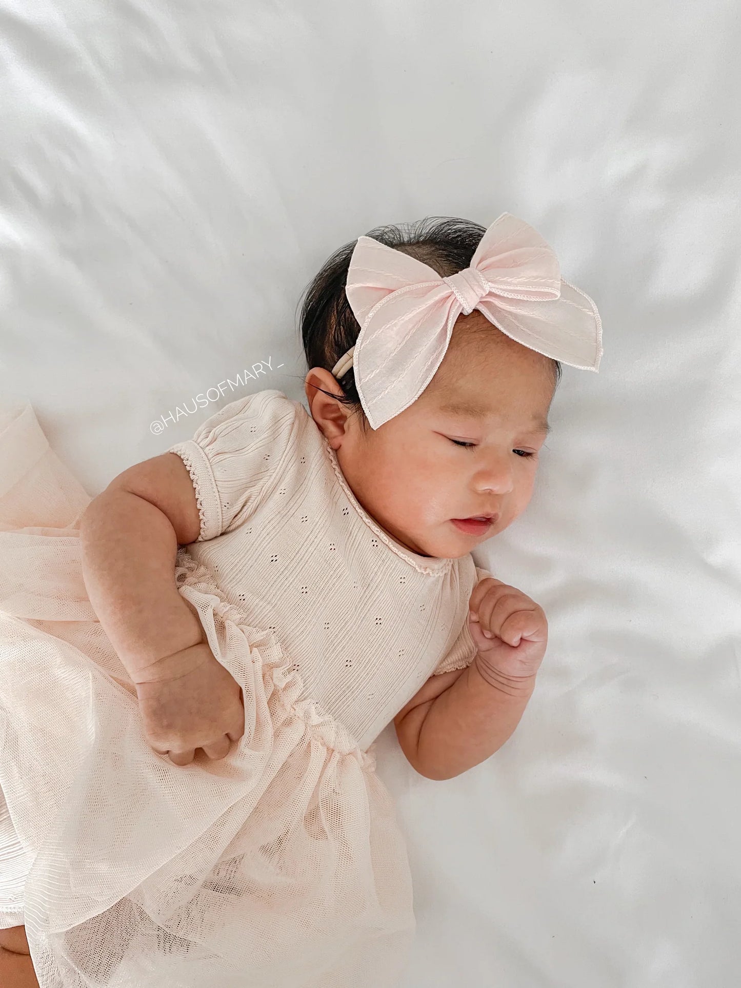 Pink Stripe Fable Bow