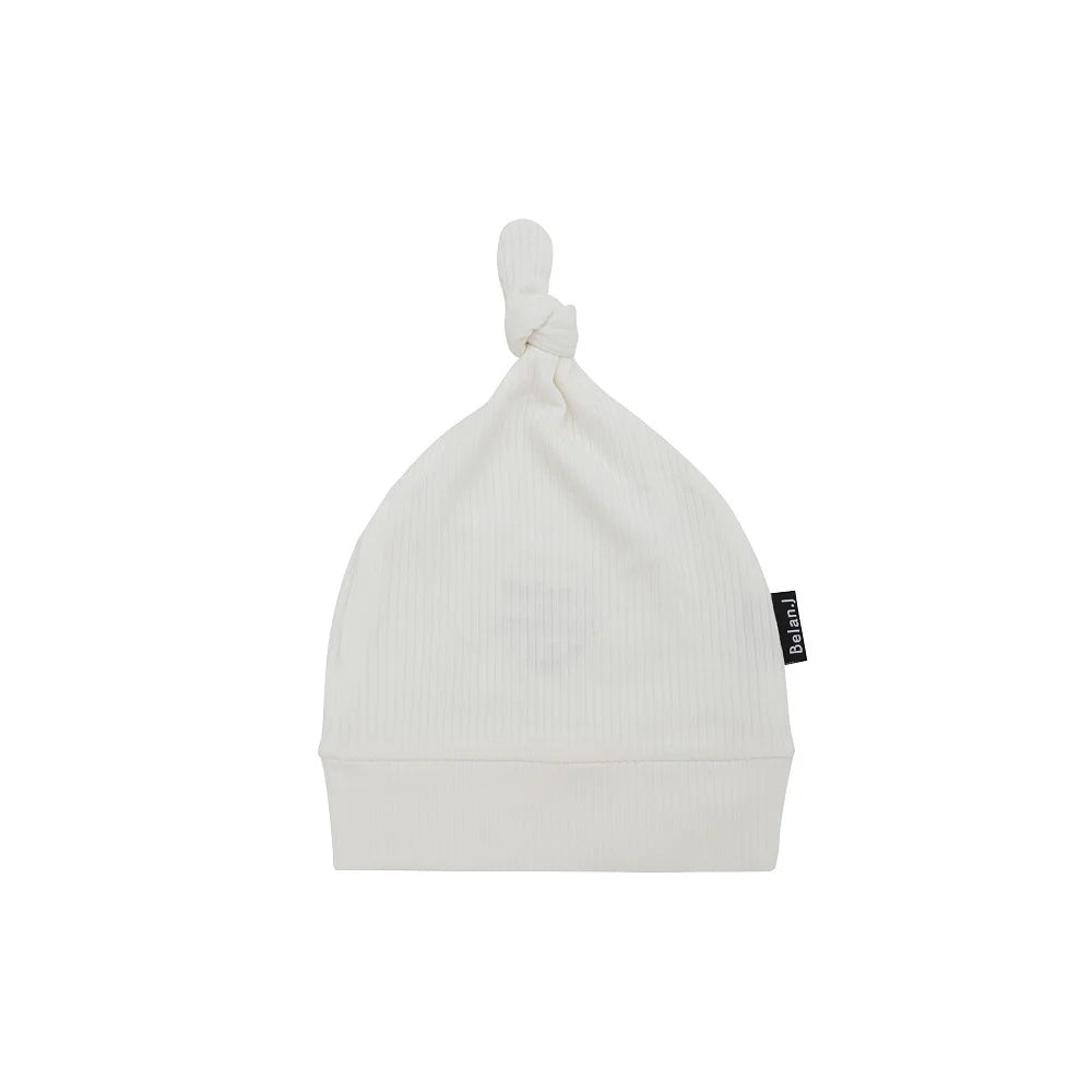 Ribbed Bamboo Knotted Hat | Rice