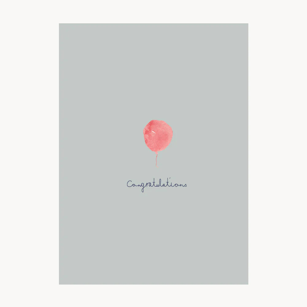 Card - Congratulations rose balloon