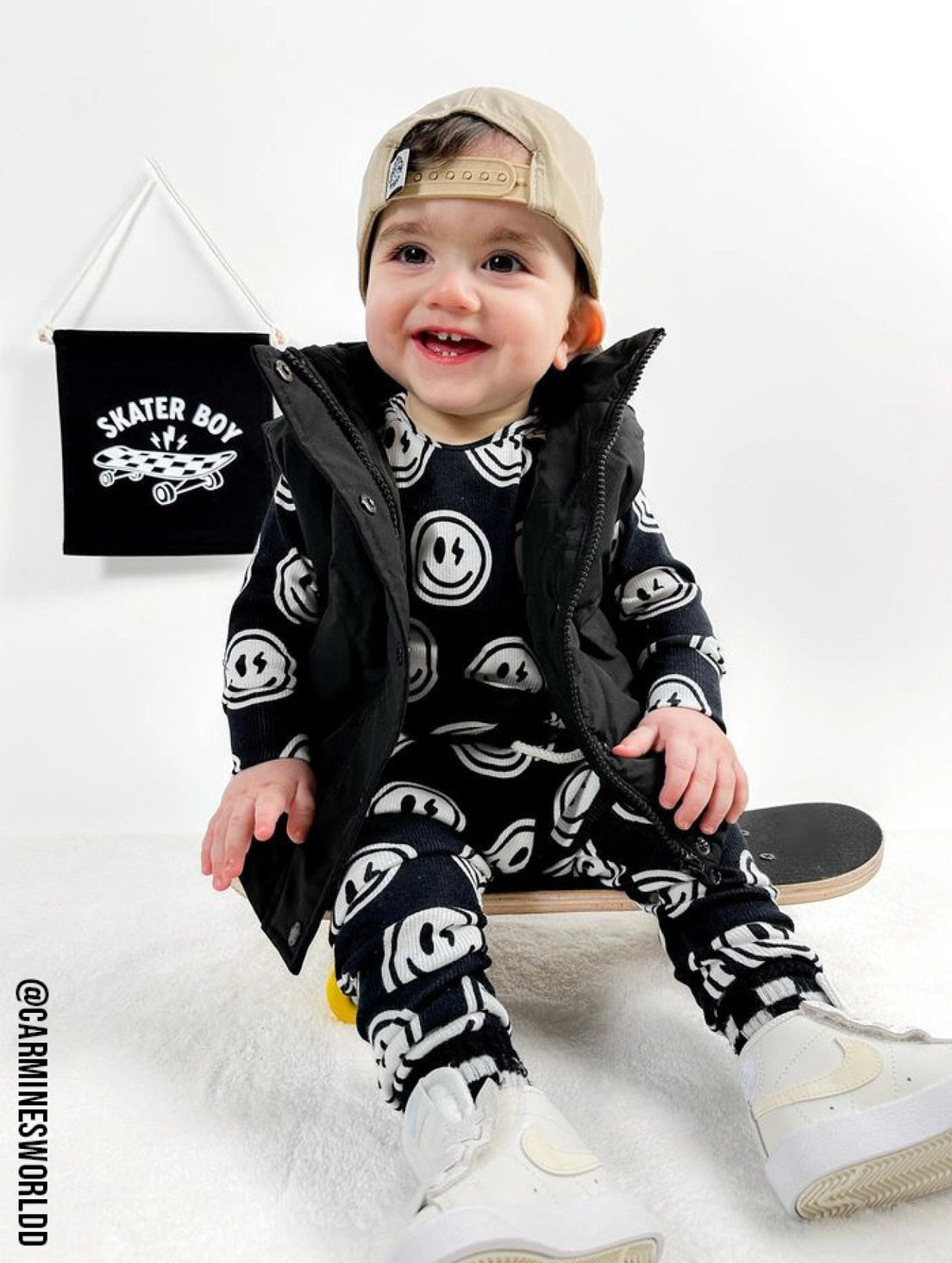 Skater Boy (Black) Canvas Hang Sign