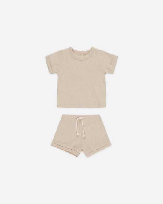 Ribbed Shortie Set || Taupe
