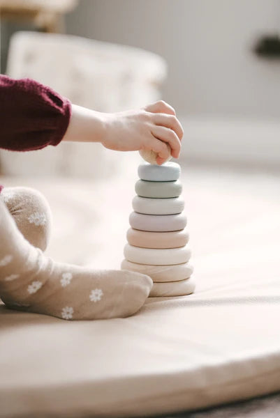 Wood and Silicone Stacker | Sand