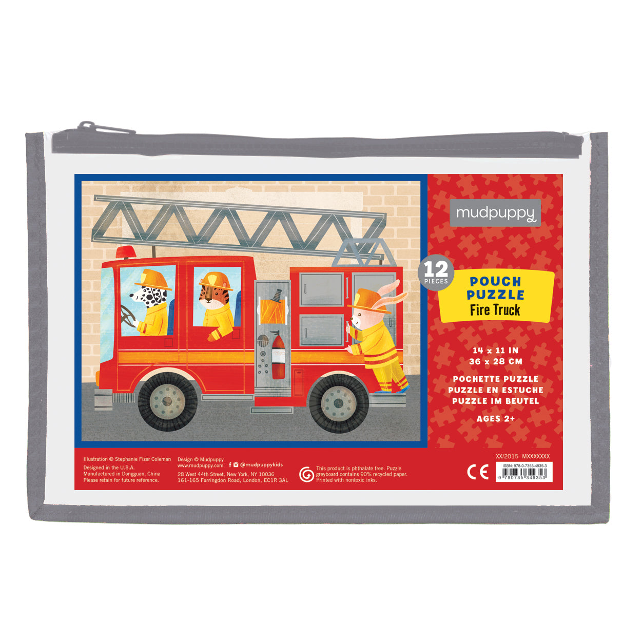 Fire Truck Pouch Puzzle Baby Barn Boutique