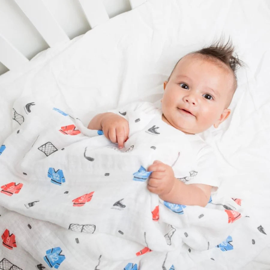 Cotton Muslin Swaddle | Hockey