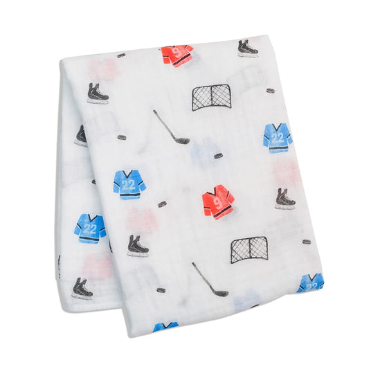 Cotton Muslin Swaddle | Hockey