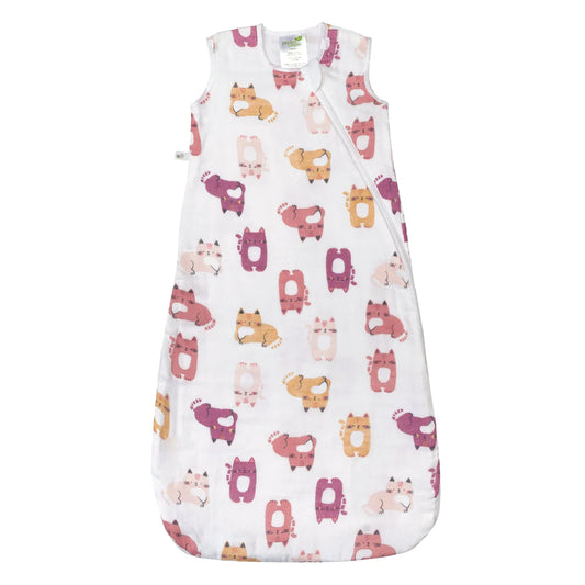 Cotton Muslin Sleep Bag (0.7 tog) | Cats