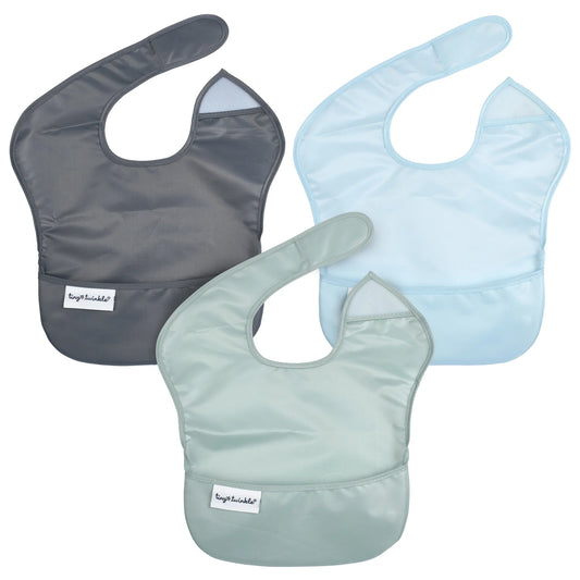 Easy Bib 3 Pack | Recycled Sage, Charcoal, Sky blue