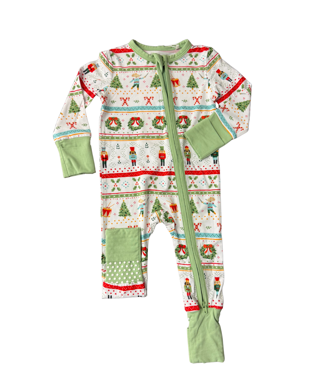 Nutcracker Fair Isle Zipper Romper