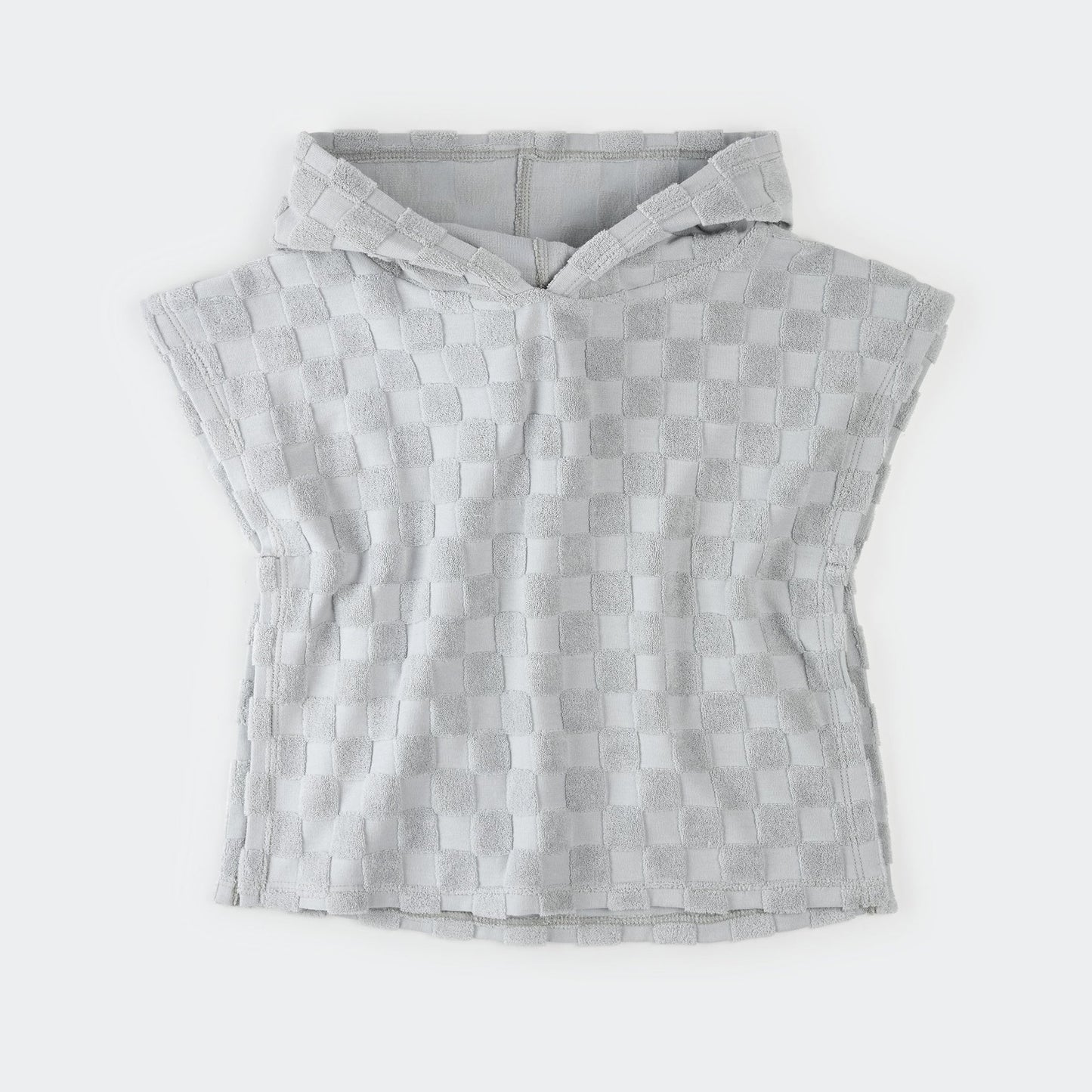 Blue Checkered Beach Poncho