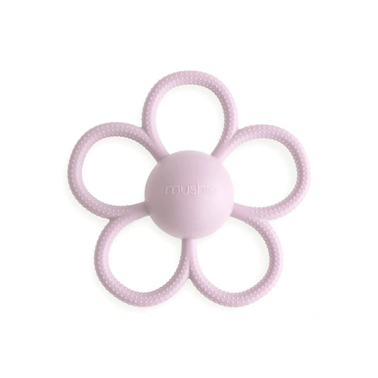 Daisy Rattle Teether | Soft Lilac