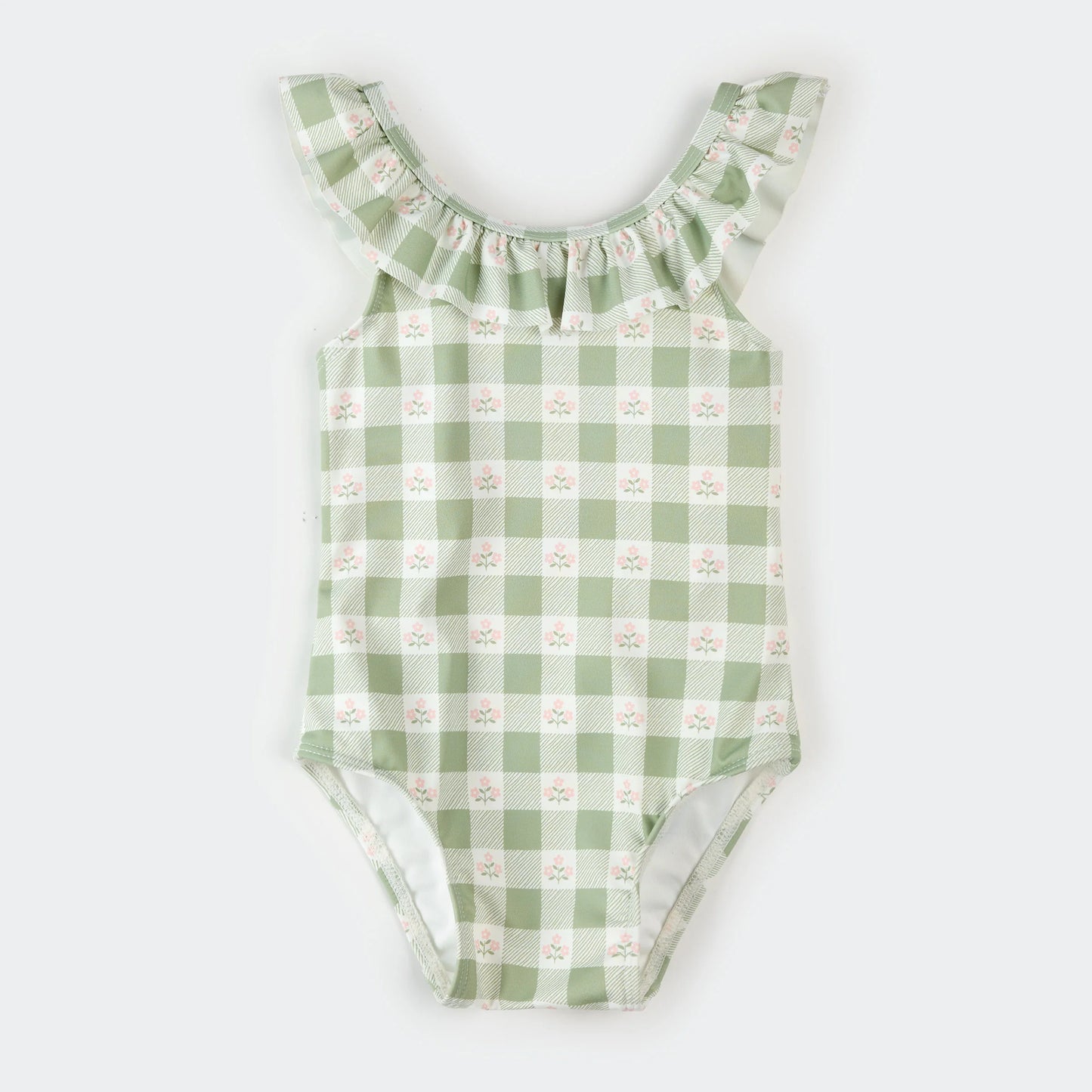 Gingham Flower Swimsuit