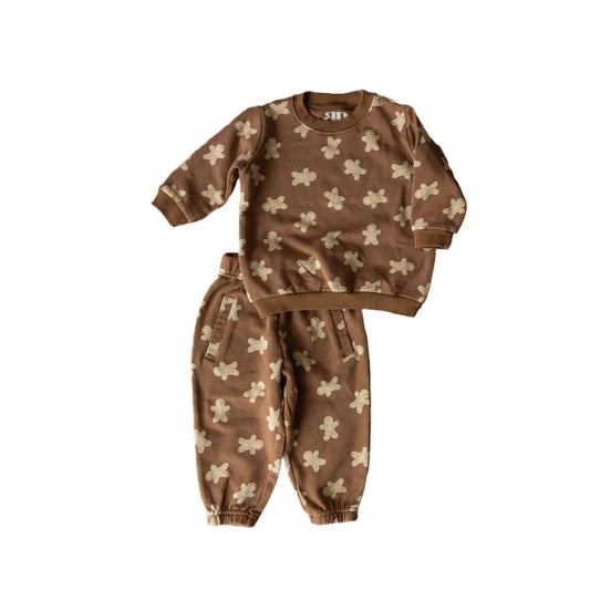 Gingerbread | Terry Two Piece Set | 2/3T