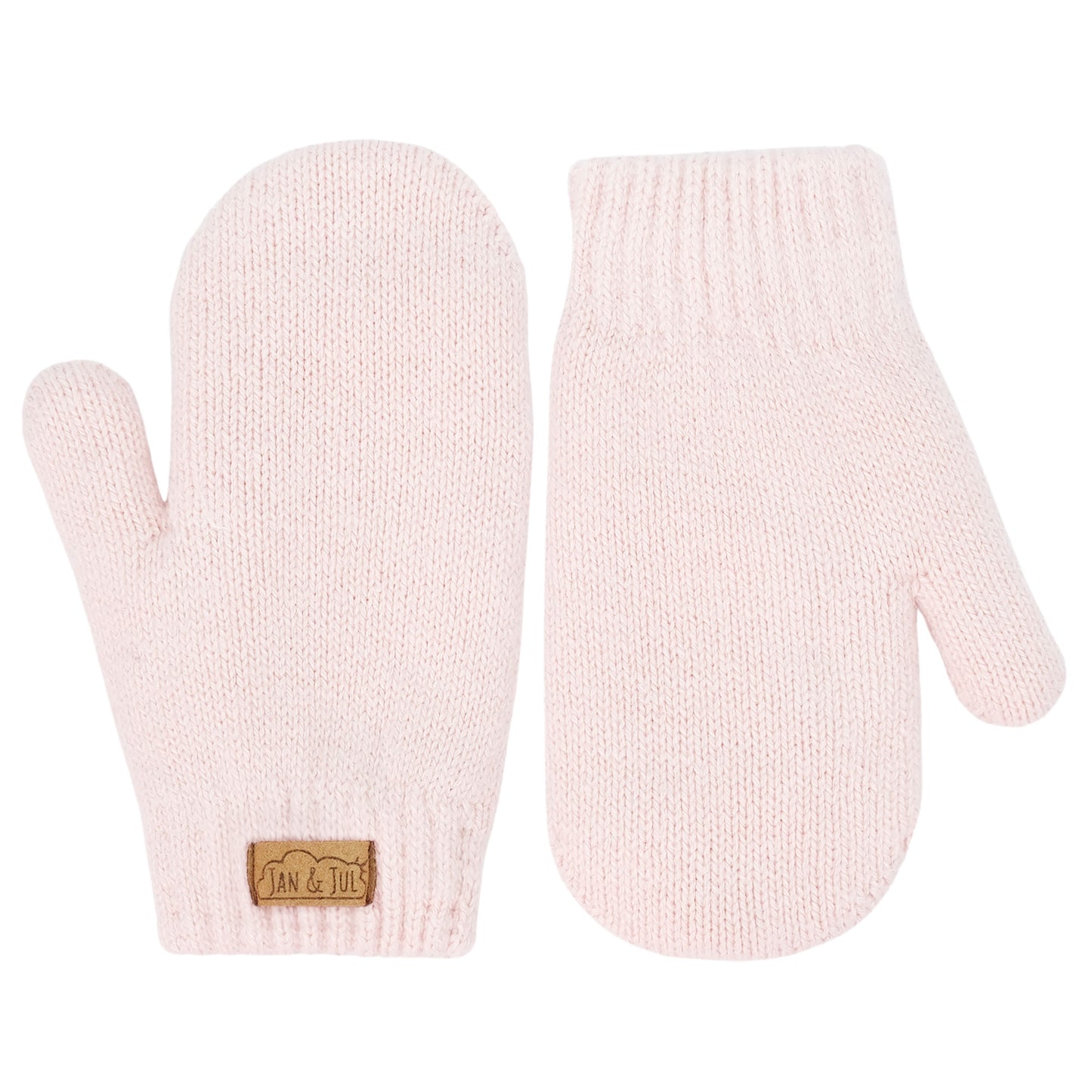 Cozy Knit Mittens | Light Pink