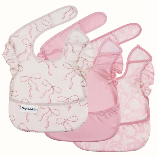 Mess-proof Easy Bib | Toile + Bows