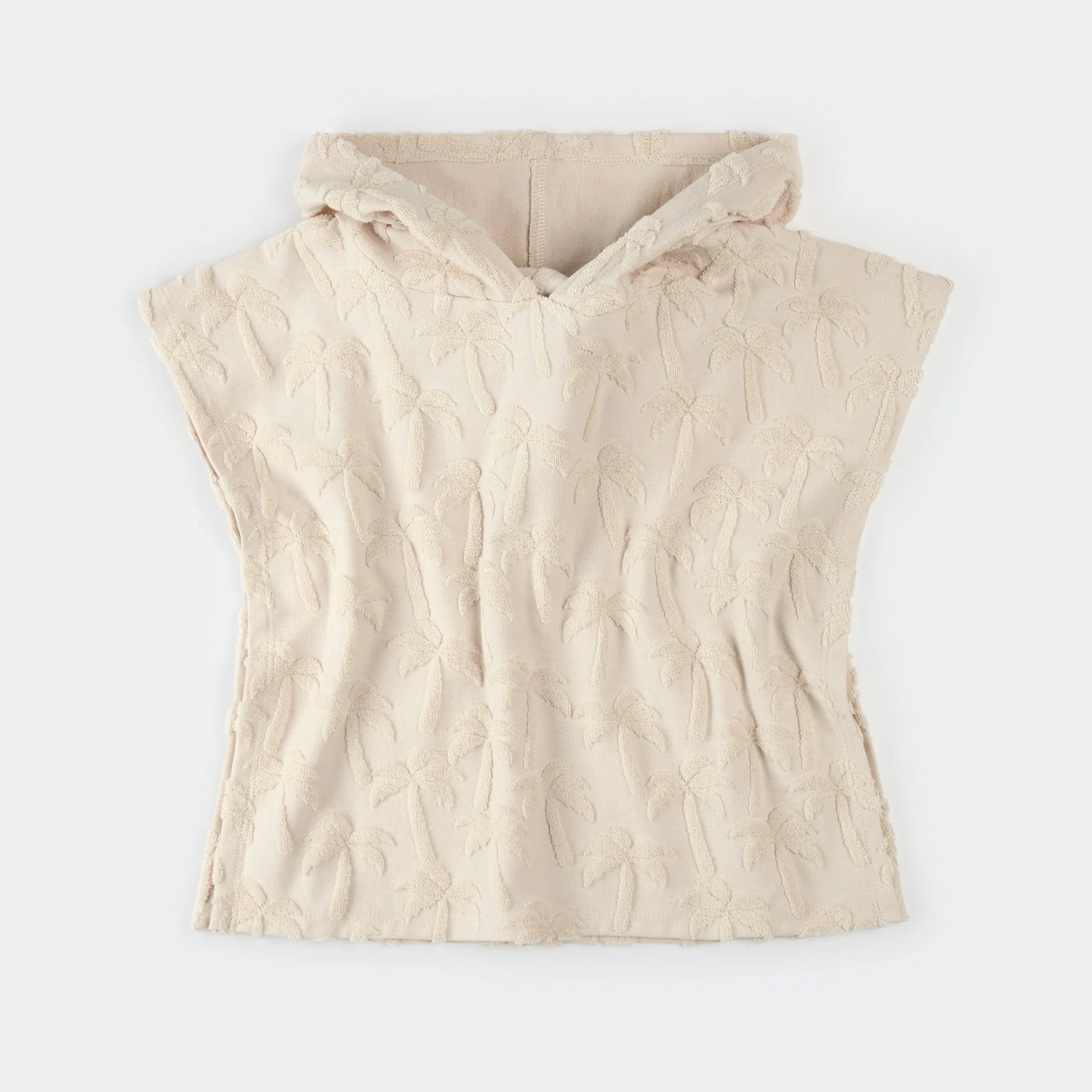 Beige Palm Trees Beach Poncho